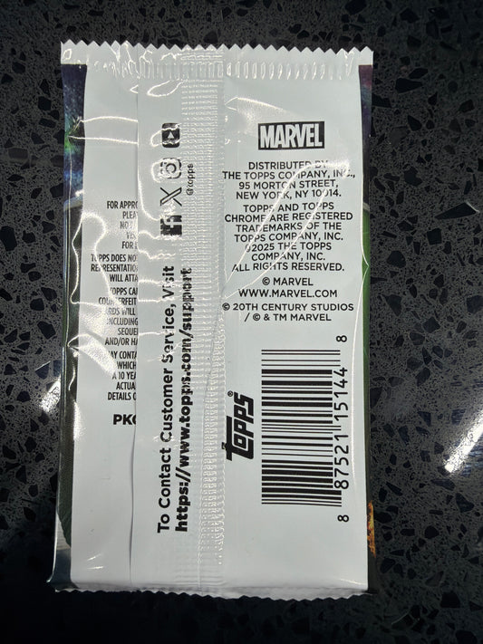 2025 Topps Marvel Studios Chrome Blaster Pack (4 Cards)