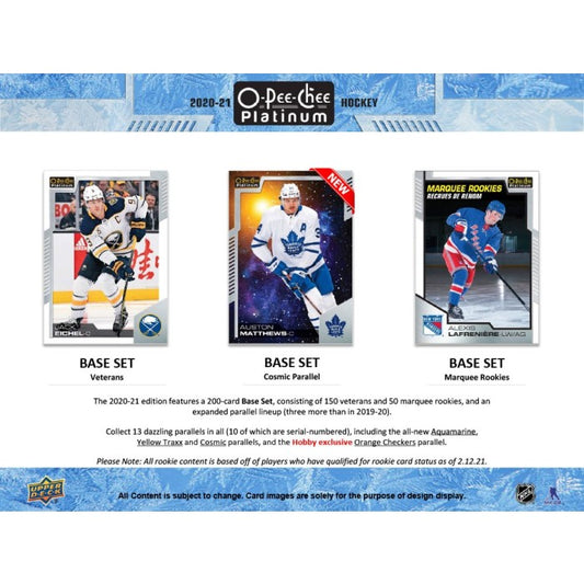 2020/21 Upper Deck O-Pee-Chee Platinum Hockey Hobby Box