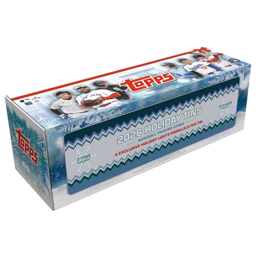 2026 Topps Holiday Baseball 3 Tin Box product packaging