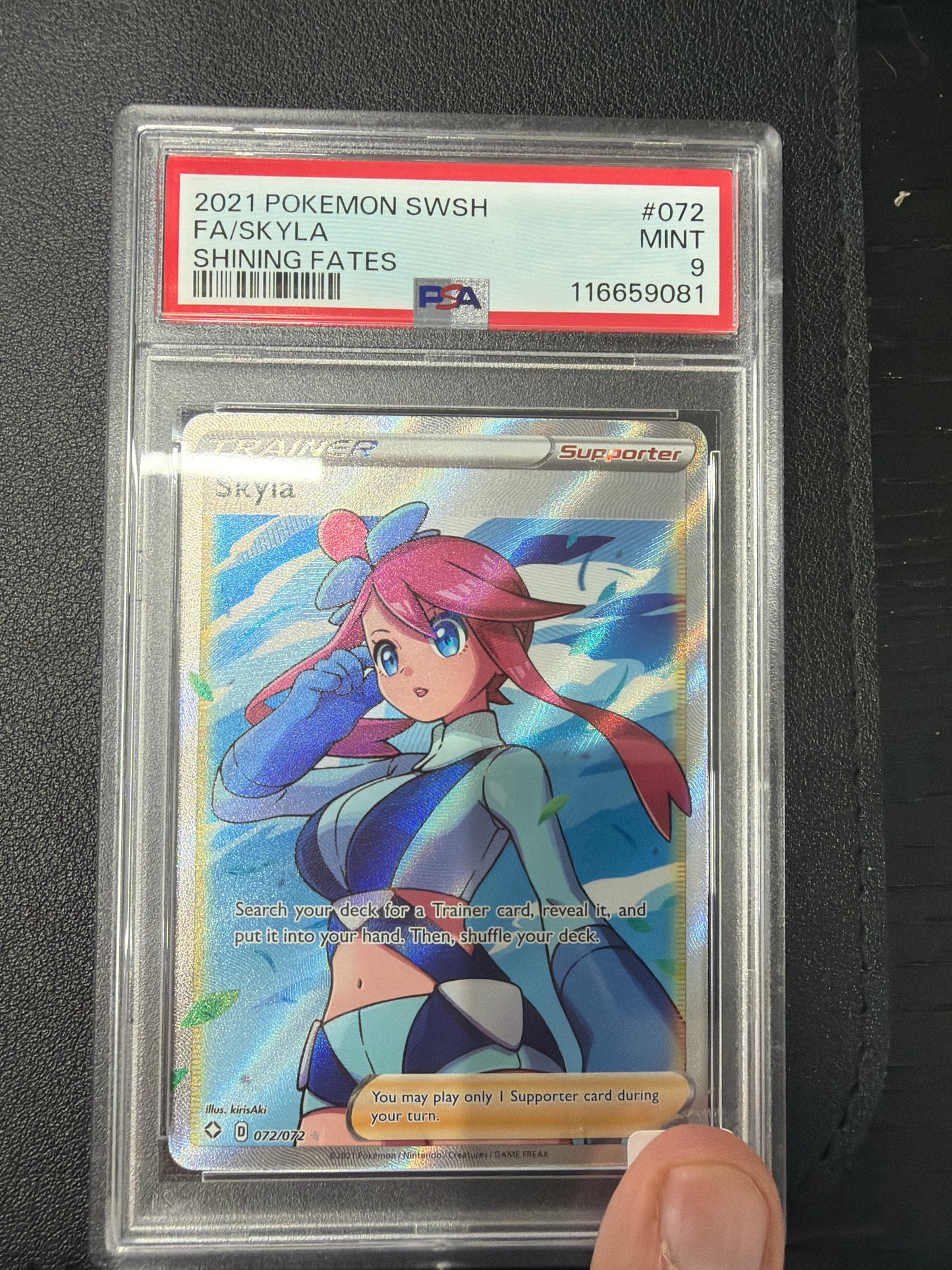 2021 POKEMON SWAH SKYLA SHINING FATES #072 PSA MINT 9