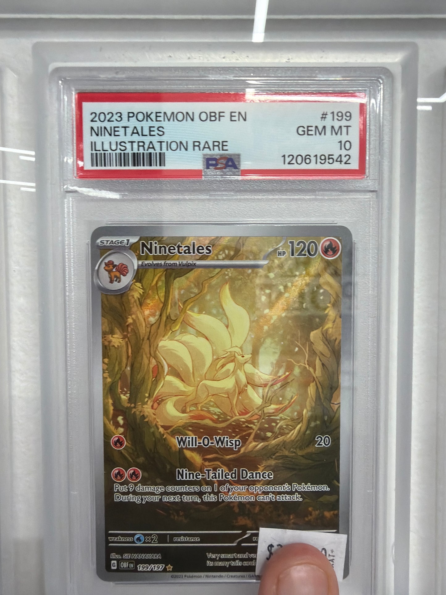 2023 POKEMON OBF EN NINETALES ILLUSTRATION RARE #199 PSA GEM MINT 10