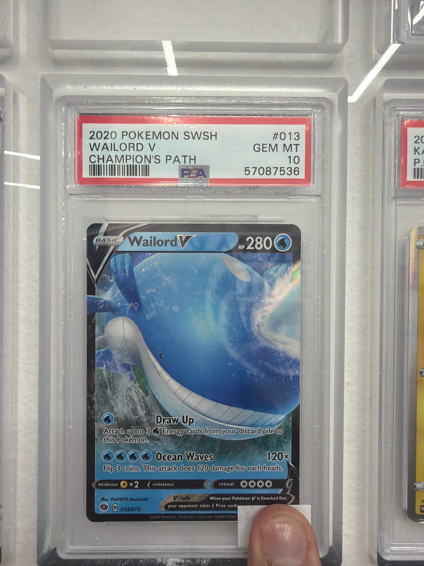 2020 POKEMON SWORD & SHIELD #013 WAILORD V CHAMPION'S PATH PSA GEM MINT 10