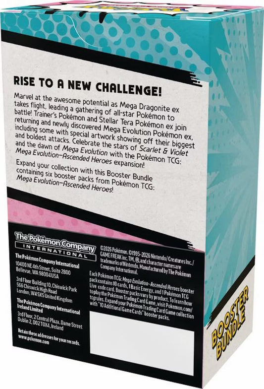 Pokémon Tcg: Mega Evolution- Ascended Heroes Booster Bundle