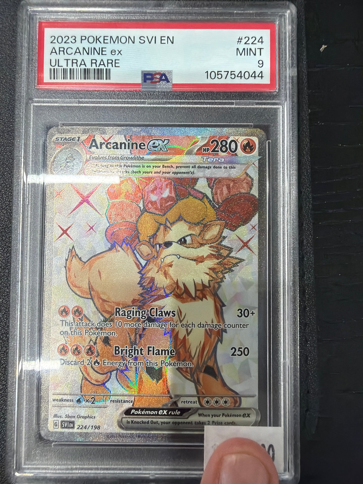 2023 POKEMON SVI EN ARCININE EX ULTRA RARE #224 PSA MINT 9