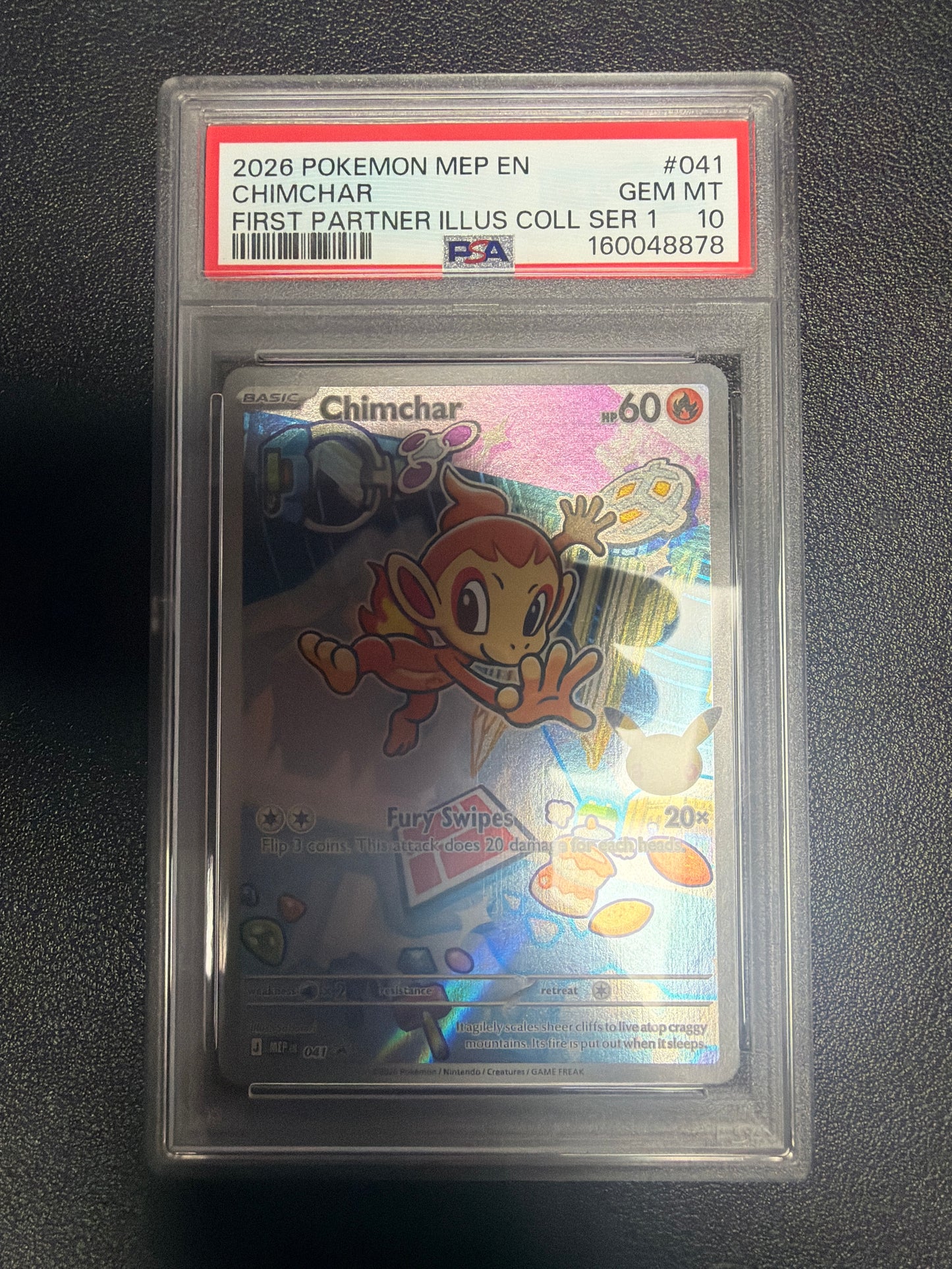 2026 POKEMON MEP EN CHIMCHAR FIRST PARTNER ILLUS COLL SER 1 #041 PSA GEM MINT 10