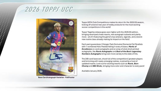 2025/26 Topps UEFA Club Competitions Soccer Hanger Box