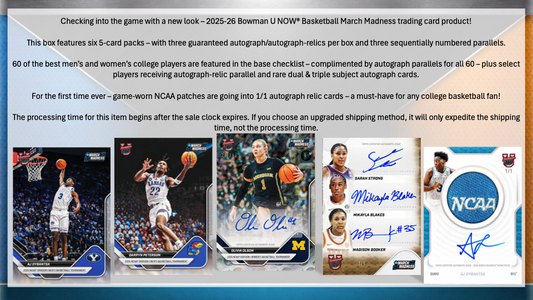 2025/26 Bowman University NOW March Madness Basketball Hobby Box (Preorder)