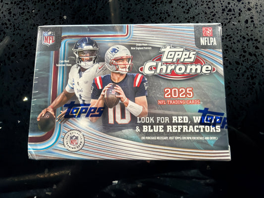 2025 Topps Chrome Football Blaster Box (7 Packs)