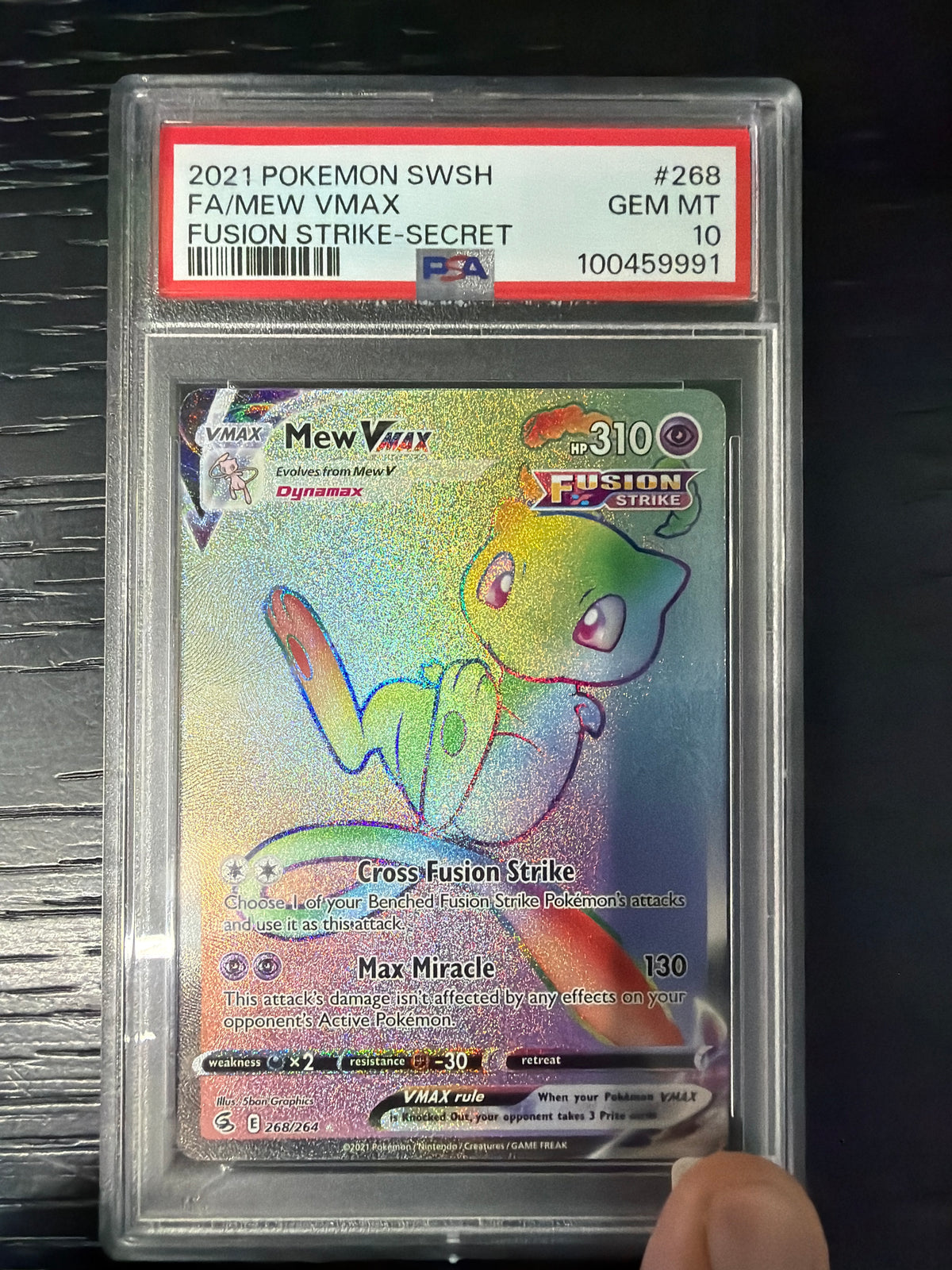 2021 POKEMON SWSH MEW VMAX FUSION STRIKE SECRET #268 PSA GEM MINT 10