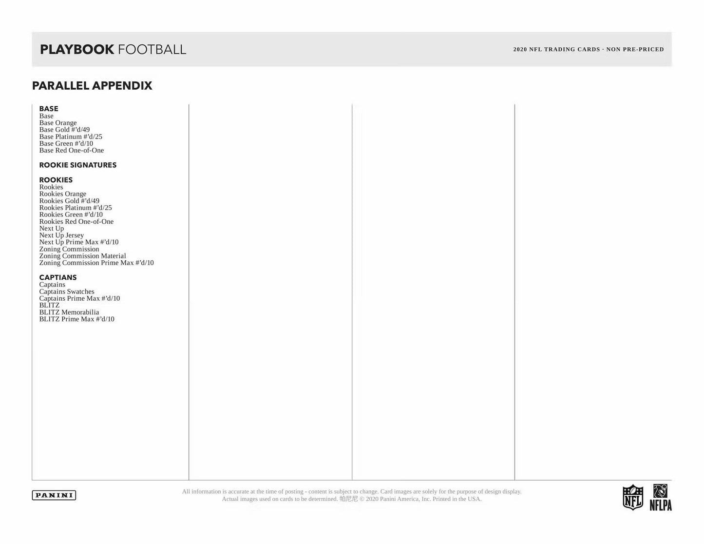 2020 Panini Playbook Football Mega Box (Orange Parallels)