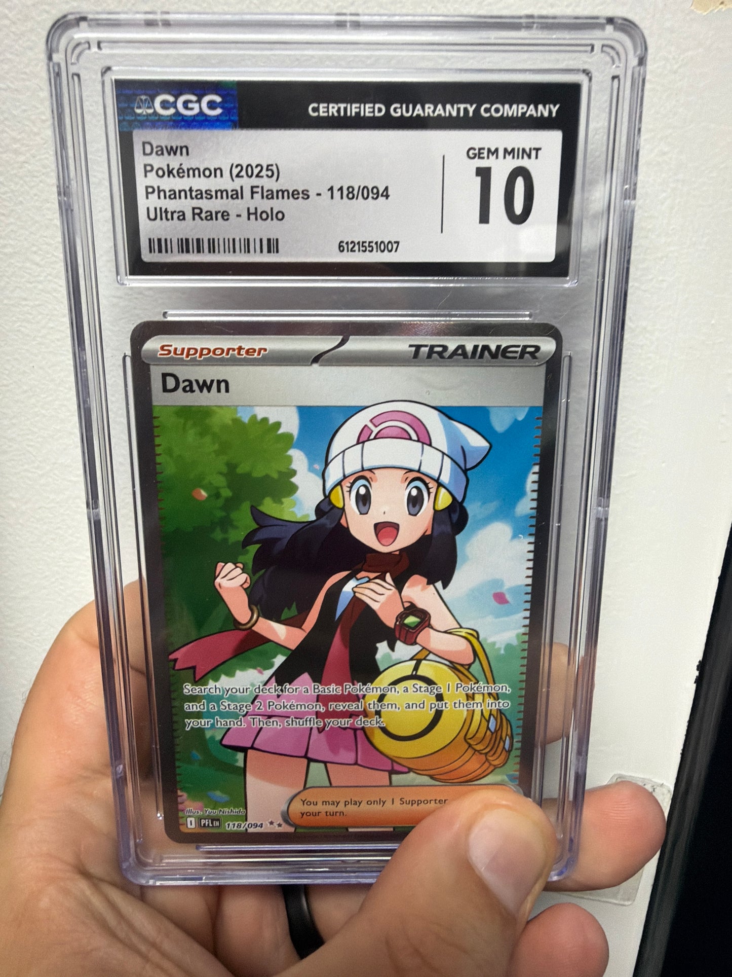 DAWN POKEMON 2025 PHANTASMAL FLAMES - 118/094 ULTRA RARE - HOLO CGC GEM MINT 10