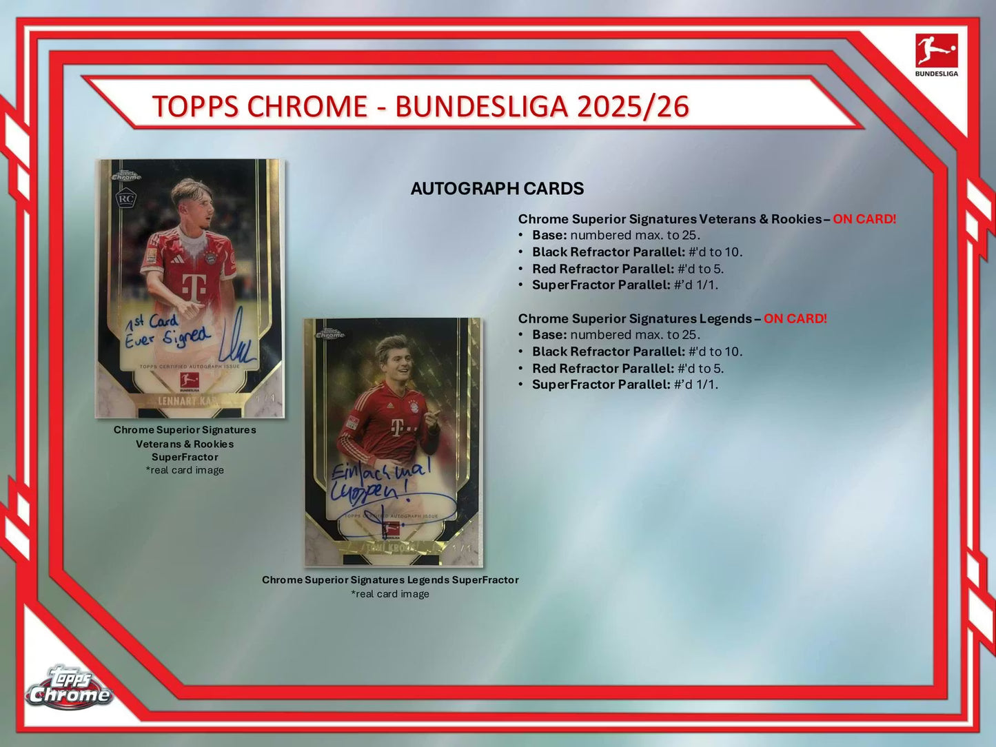 2025/26 Topps Chrome Bundesliga Soccer Hobby Box