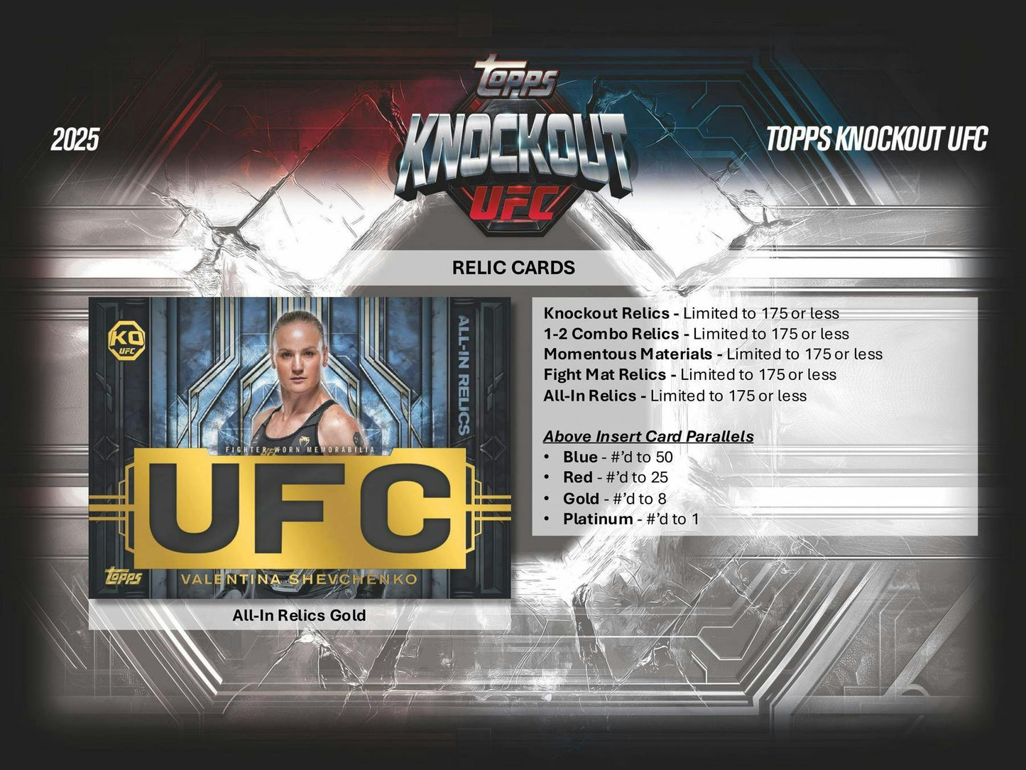 2025 Topps Knockout UFC Hobby Box (Preorder)