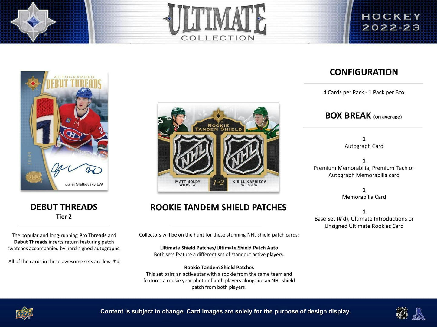 2022/23 Upper Deck Ultimate Collection Hockey Hobby Box