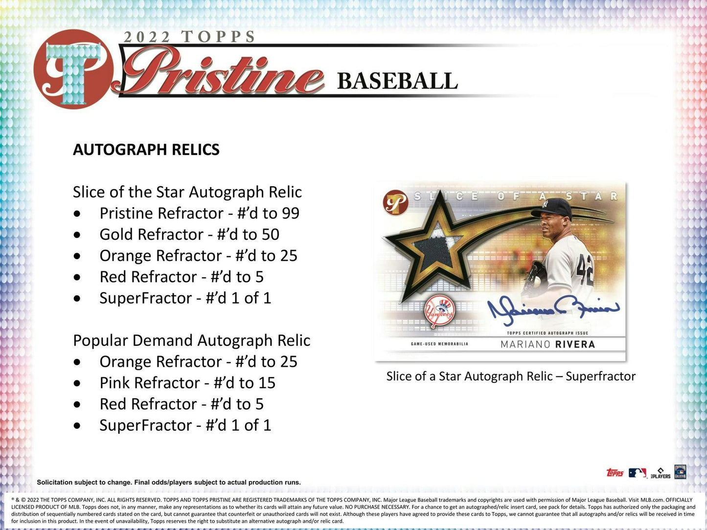 2022 Topps Pristine Baseball Hobby Box