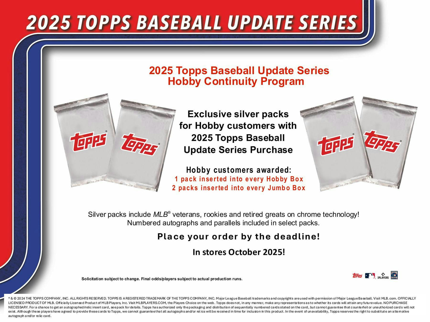 2025 Topps Update Series Baseball Hobby Box