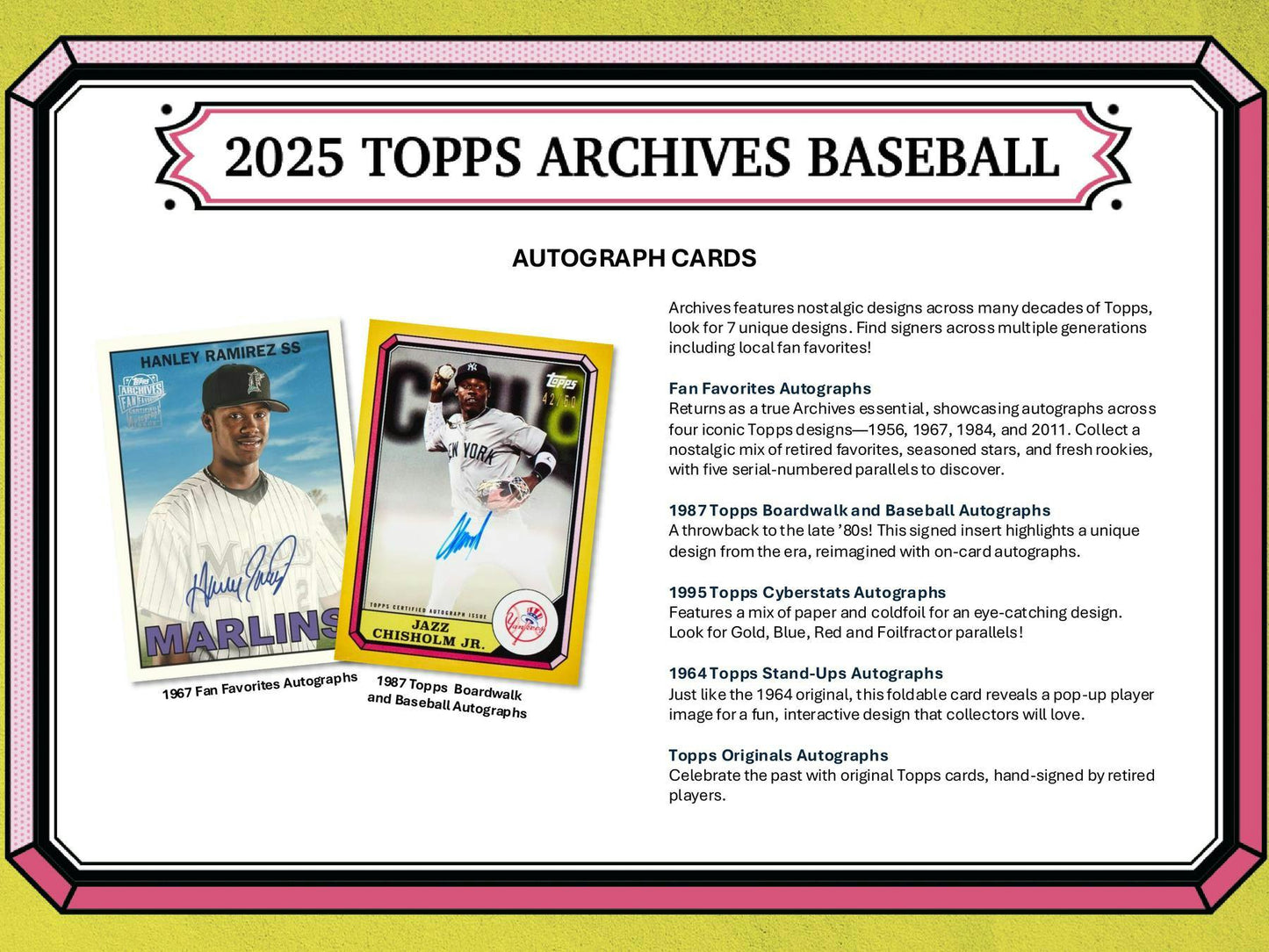 2025 Topps Archives Baseball 7-Pack Blaster Box