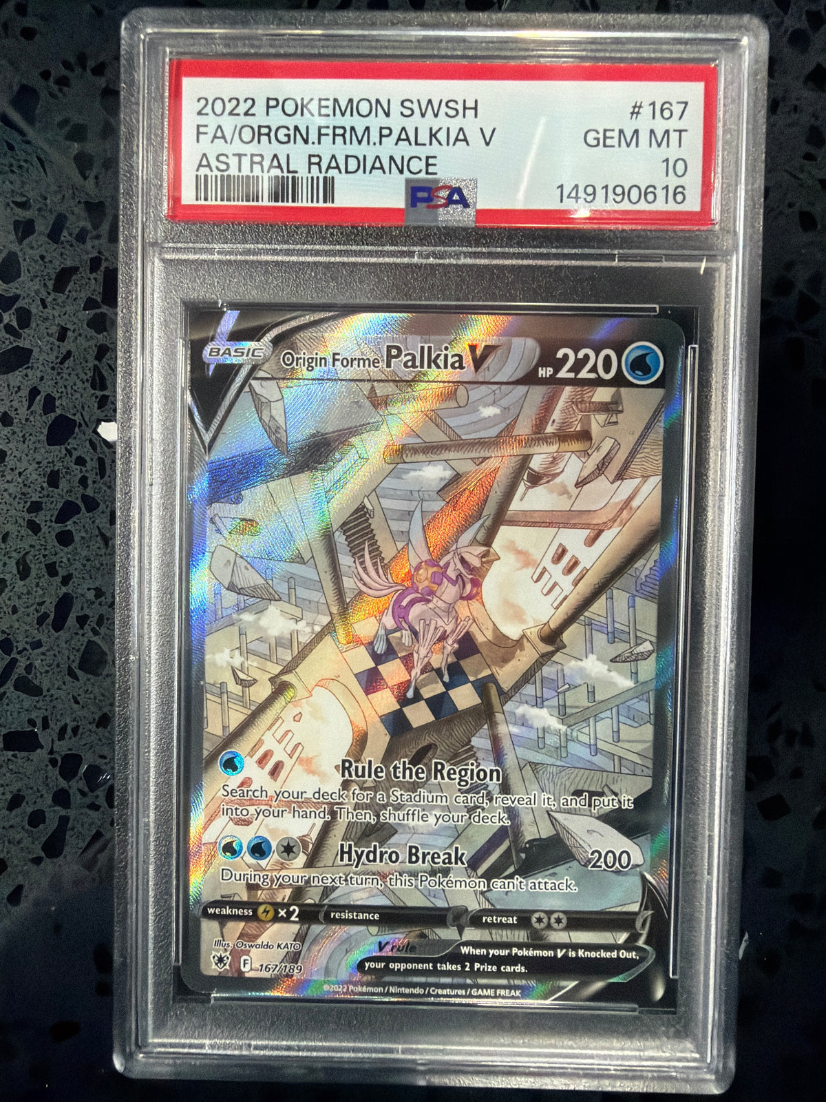 2022 Pokémon SWSH FA/ORGN.PALKIA V ASTRAL RADIANCE