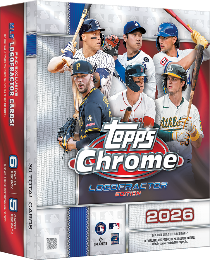 2026 Topps Chrome Baseball Logofractor Edition Mega Box, front