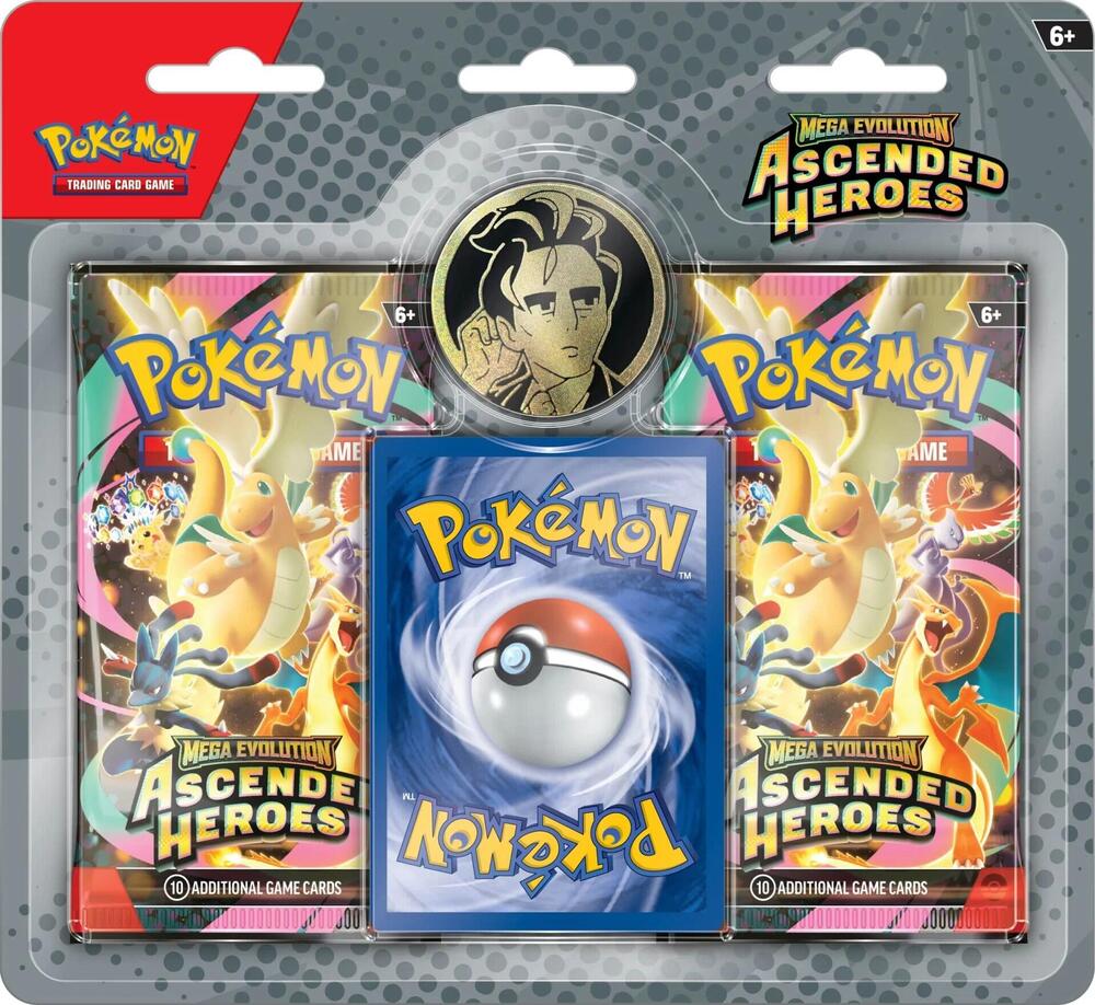 Mega Evolution: Ascended Heroes Collection 2 Pack Coin Larry/Erika