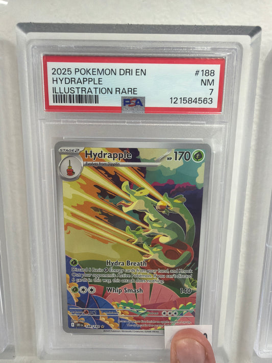 2025 POKEMON DRI EN HYDRAPPLE ILLUSTRATION RARE #188 PSA 7