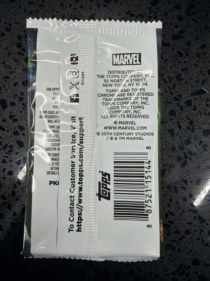 2025 Topps Marvel Studios Chrome Blaster Pack (4 Cards)