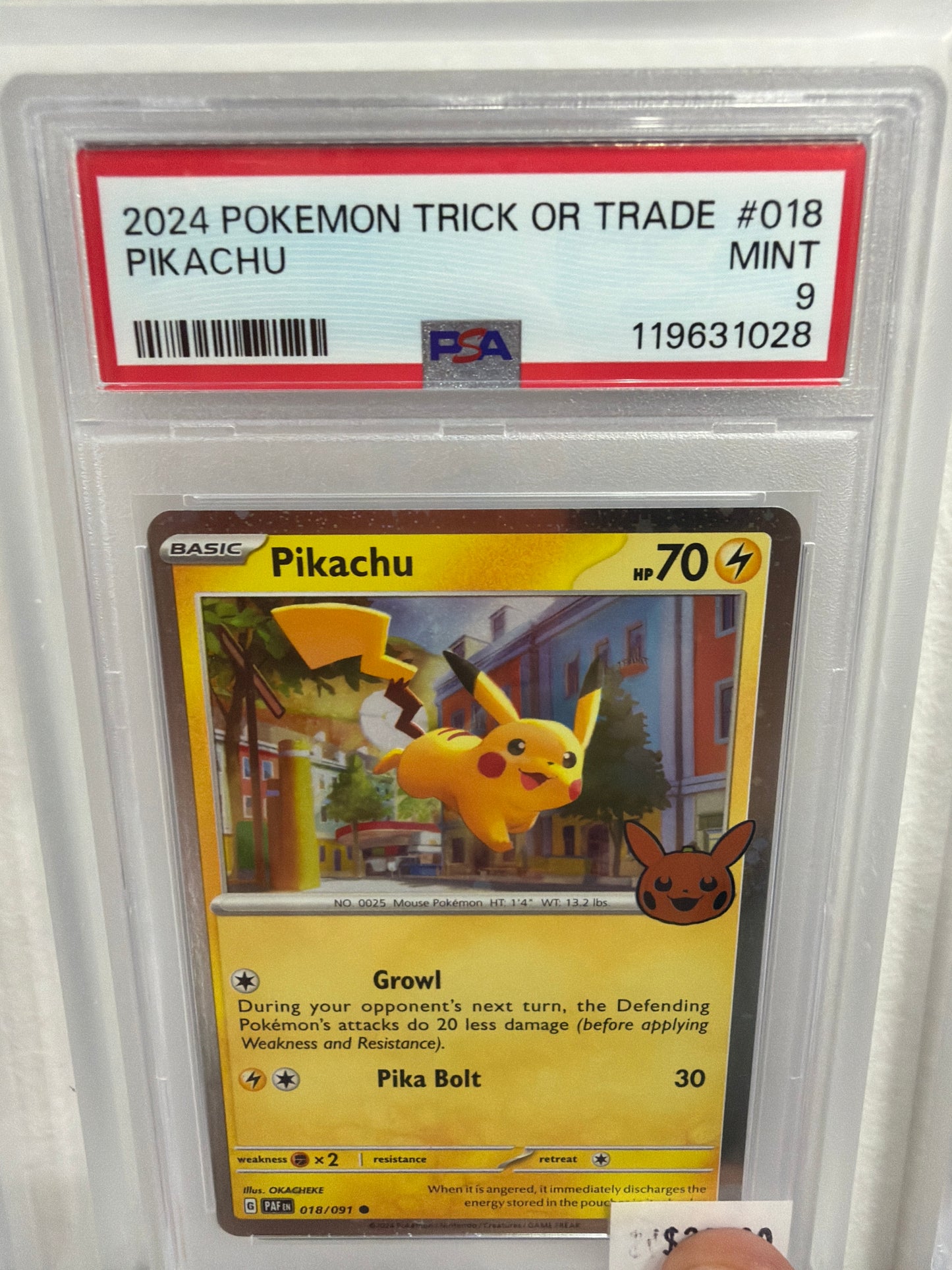 2024 POKEMON TRICK OR TRADE PIKACHU #18 PSA MINT 9