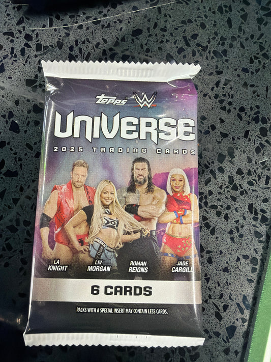 2025 Topps WWE Universe Wrestling Blaster Pack (6 Cards)
