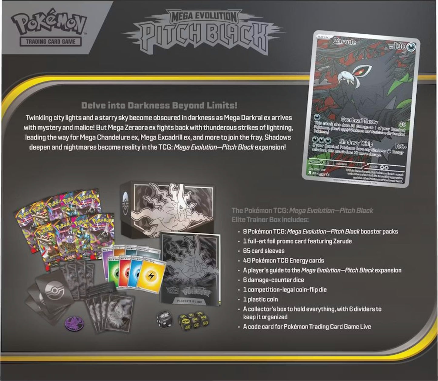 Pokemon Mega Evolution: Pitch Black Elite Trainer Box (Presell)