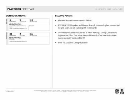2020 Panini Playbook Football Mega Box (Orange Parallels)