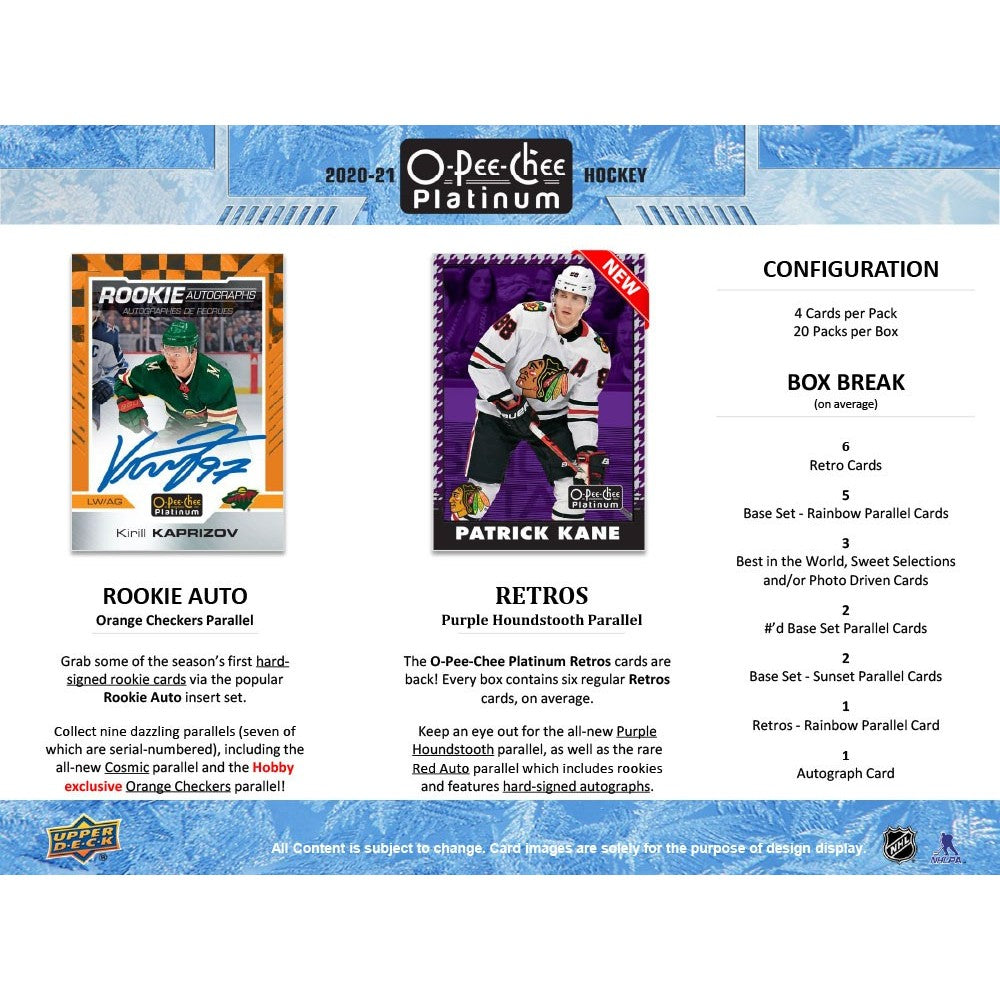 20-21 hockey O-Pee-Chee platinum hobby