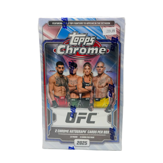 Topps Chrome UFC trading card pack on a white background
