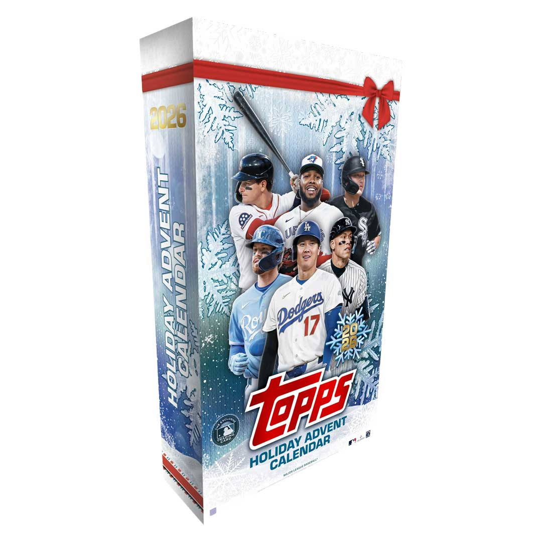 2026 Topps Holiday Baseball Advent Calendar with 24 packs of five cards