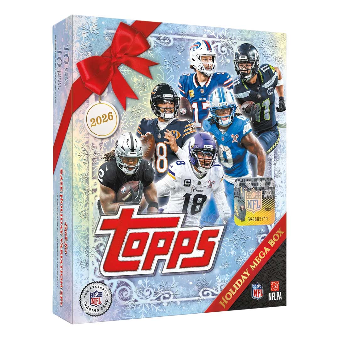 2026 Topps Holiday Football Mega Box product packaging