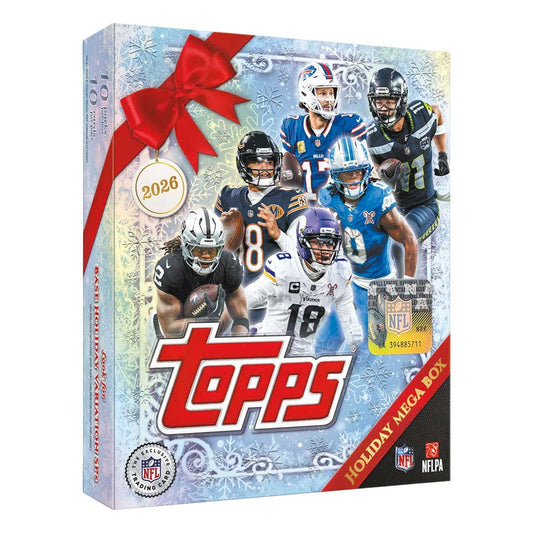 2026 Topps Holiday Football Mega Box product packaging