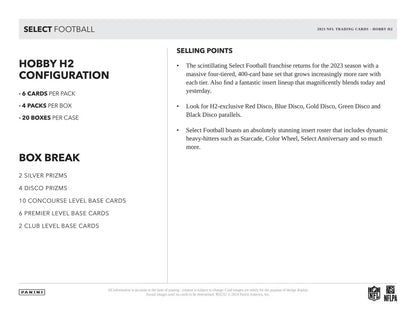2023 Panini Select Football H2 Box