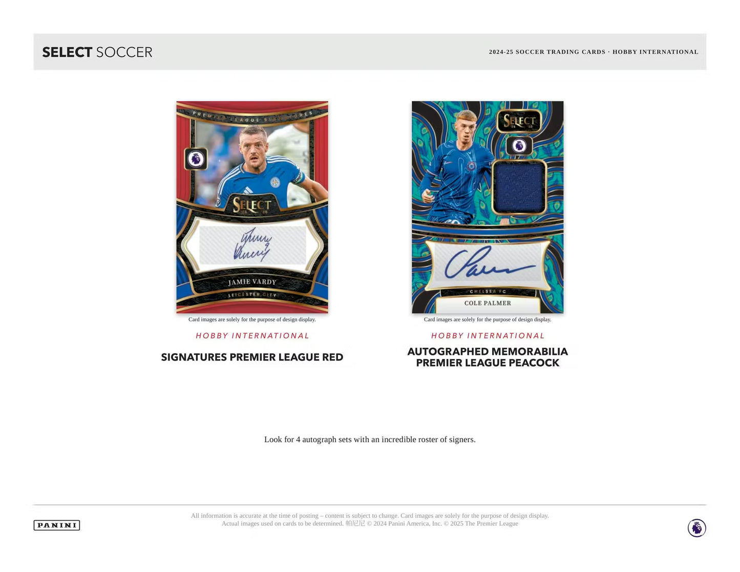 2024/25 Panini Select Premier League EPL Soccer International Hobby Box