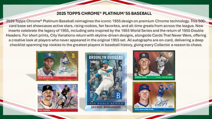 2025 Topps Chrome Platinum '55 Baseball Blaster Box