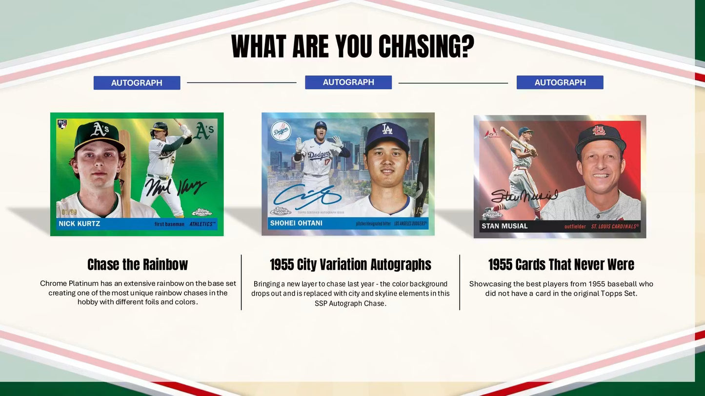 2025 Topps Chrome Platinum '55 Baseball Blaster Box