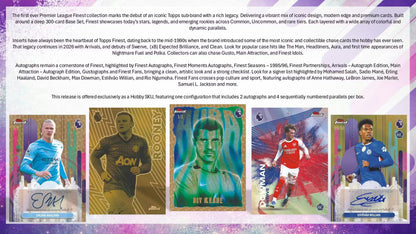 2025/26 Topps Finest Premier League EPL Soccer Hobby Box