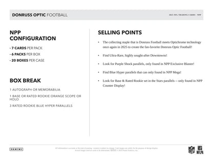 2025 Panini Donruss Optic Football Mega Box