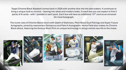 2026 Topps Chrome Black Baseball Hobby Box