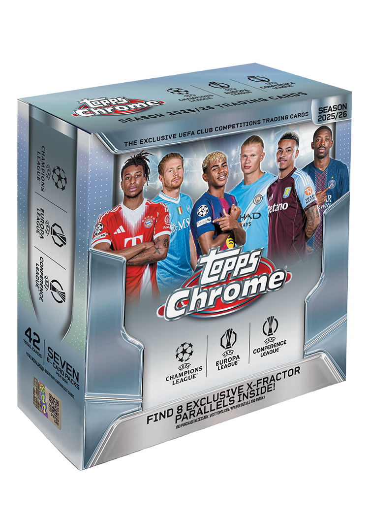 2025/26 Topps Chrome UEFA Club Competitions Soccer Mega Box