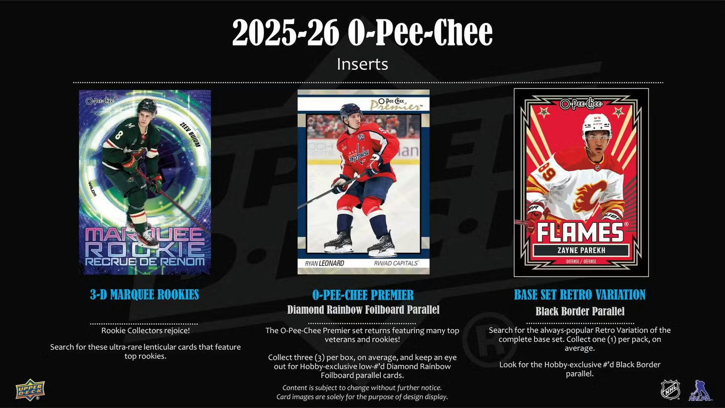 2025/26 Upper Deck O-Pee-Chee Hockey Hobby Box