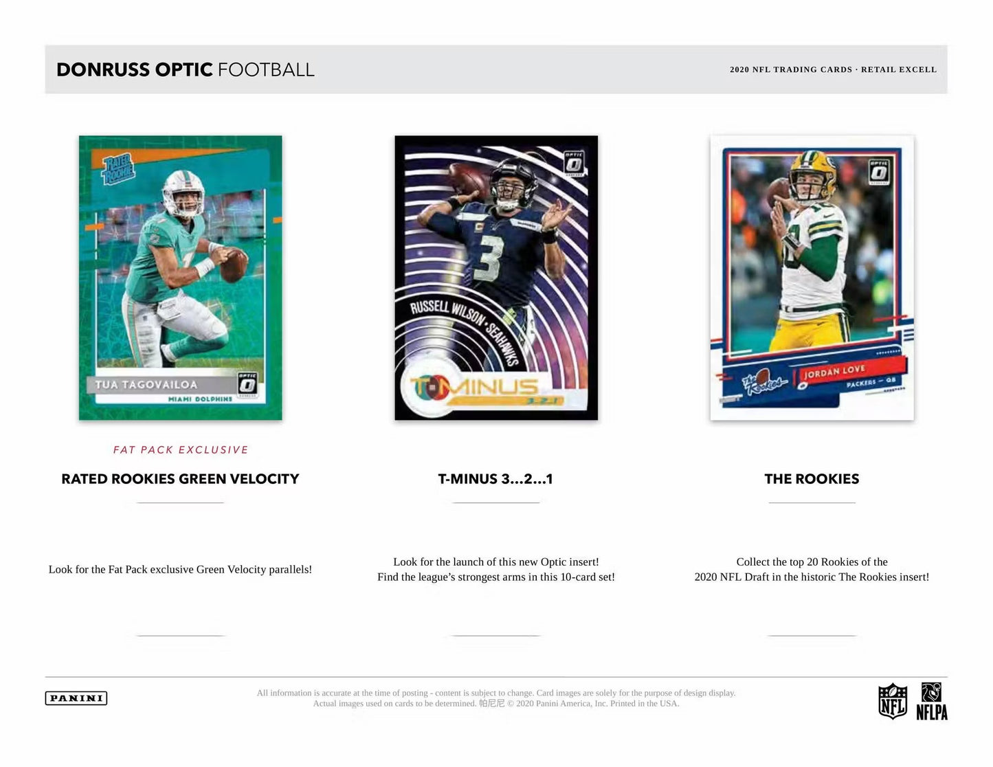 2020 Panini Donruss Optic Football Mega Box (Blue Hyper Parallels)