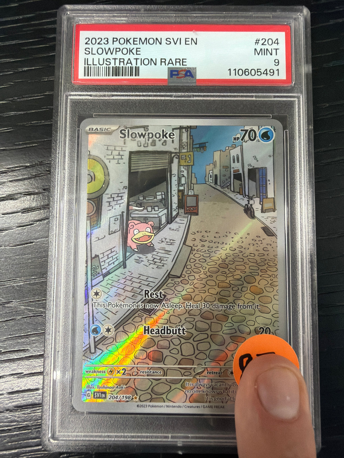 2023 POKEMON SVI EN SLOWPOKE ILLUSTRATION RARE #204 PSA MINT 9