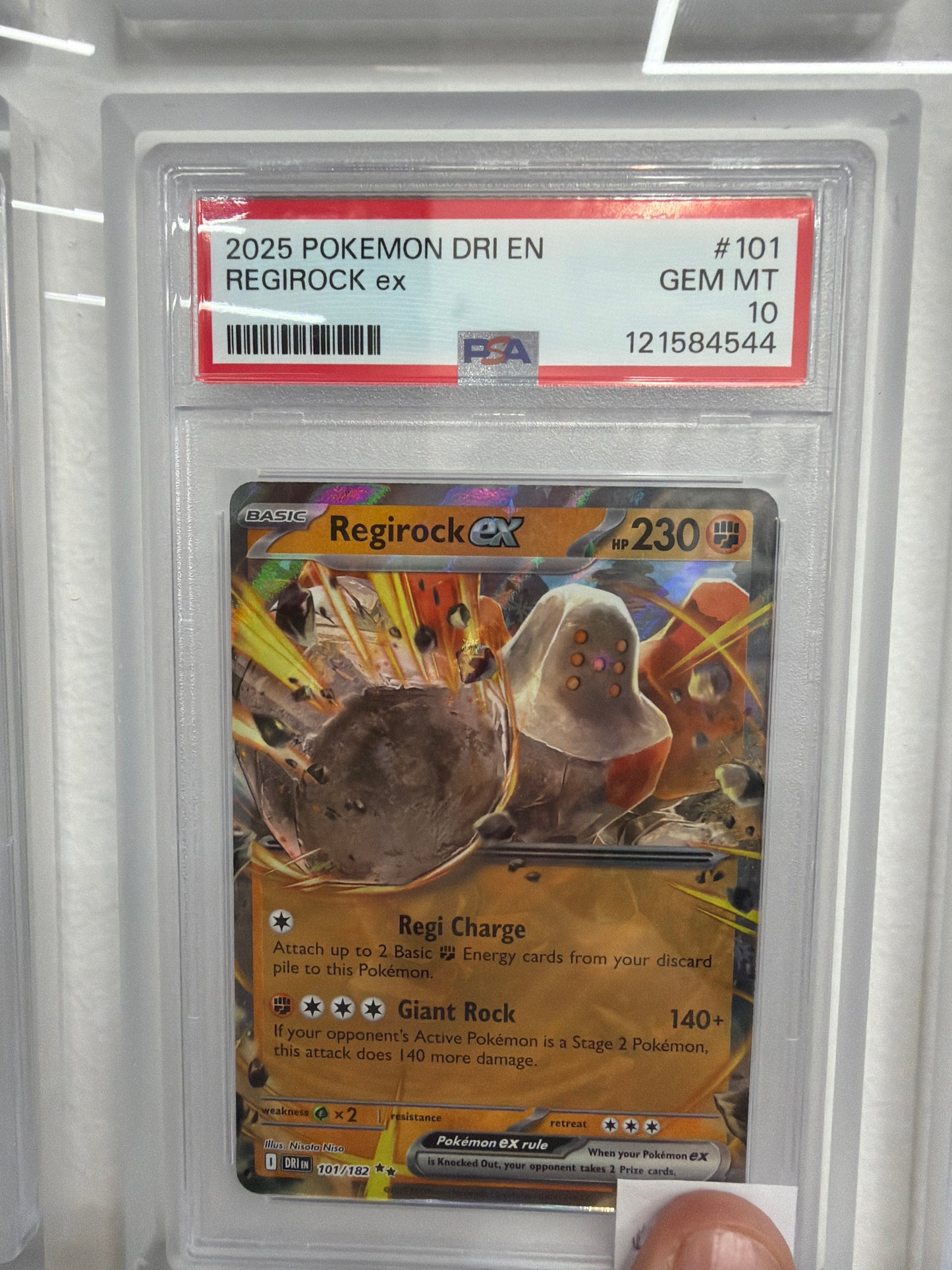 2025 POKEMON DRI EN REGIROCK EX #101 GEM MINT 10