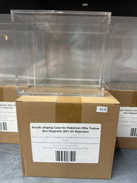 Acrylic Display Case for Pokemon Elite Trainer Box Magnetic