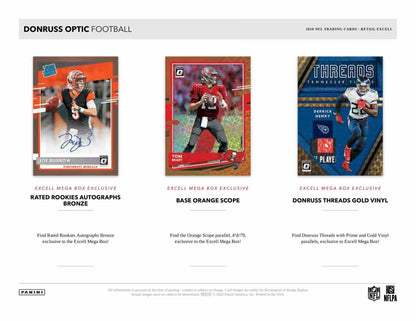 2020 Panini Donruss Optic Football Mega Box (Blue Hyper Parallels)