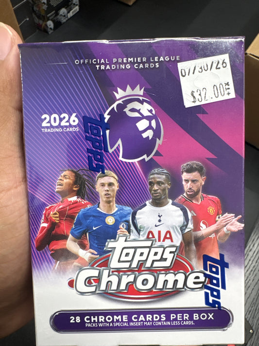 2026 Topps Chrome Premier League EPL Soccer Blaster Box
